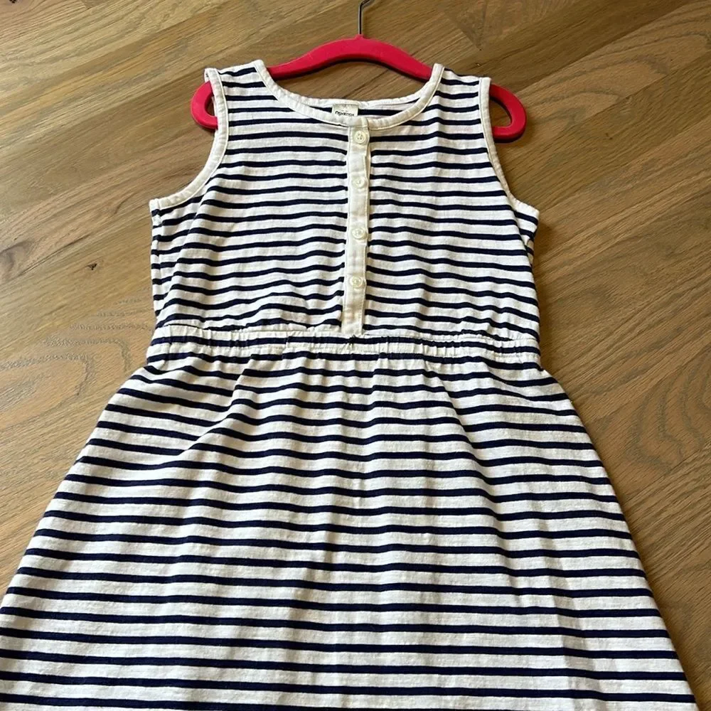 Osh Kosh Nautical Striped Cotton Tank Dress